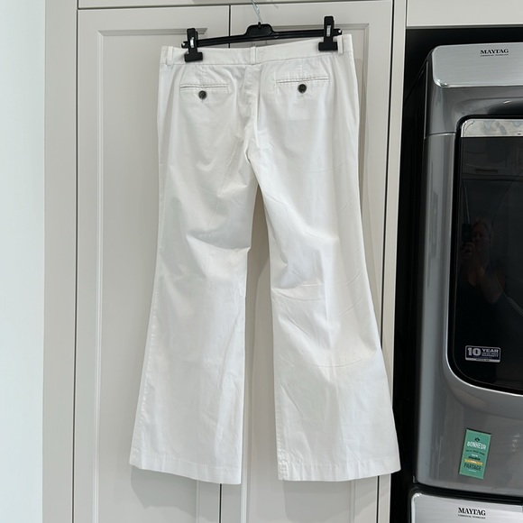 Burberry white cotton pants, low waist, preloved - Picture 2 of 5